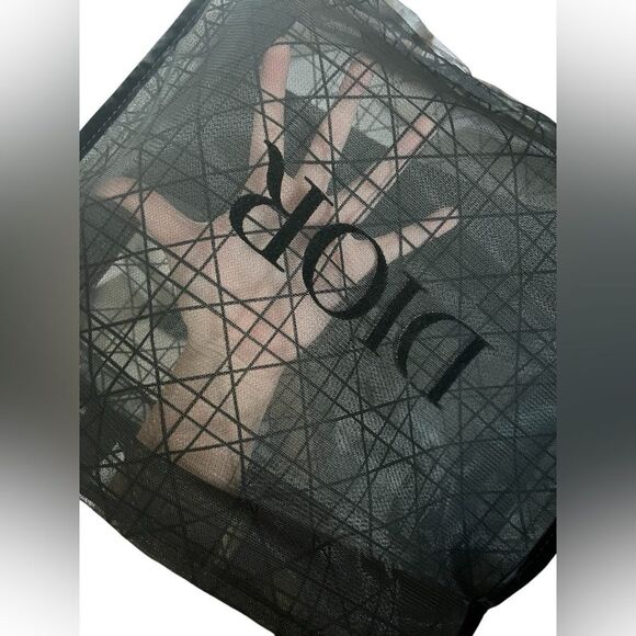 DIOR Mesh Tote with Velvet Trim - Picture 8 of 8